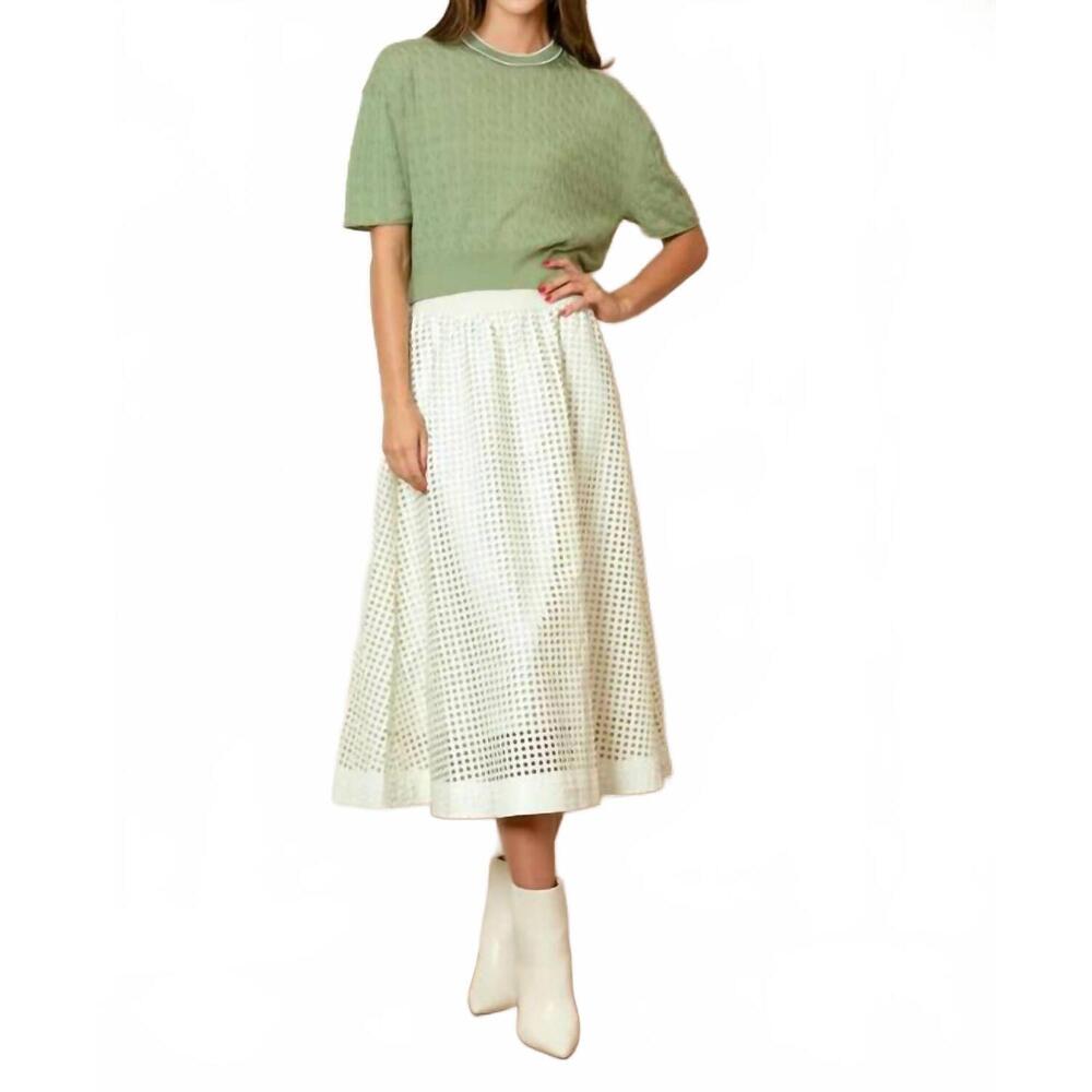 NEW JESSIE LIU merino sweater in sage green